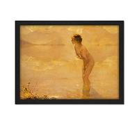 Chabas September Morn Nude Painting Artwork Framed Wall Art Print 18X24 Inch