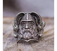 CHABER Unique Viking Ring Men Nordic Goat Skull Warrior Biker Rings Amulet Jewelry