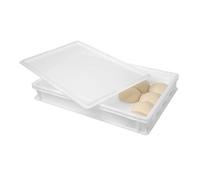 Chabrias 24L Pizza Dough Tray with Lid - Extra-Large Stackable Cold-Fermentation Box | Food-Grade HDPE Dough Proofing Container (12-18 Dough Balls)
