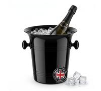 Chabrias 3.5 Litre Champagne Ice Bucket, Wine Bottle Cooler, Black, UK Made