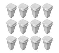 Chabrias 50 Litre White Plastic Swing Lid Bin Pack of 12, Compact Rubbish Waste Bin for Kitchen, Bathroom, Office or Home, Durable, Easy to Clean, Lightweight Trash Can Single With Swing Lid