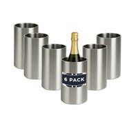 Chabrias 6 Pack Double Wall Stainless Steel Champagne Bucket & Wine Cooler