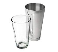 Chabrias Boston Cocktail Shaker Set 16oz Glass & 28oz Stainless Steel Tin | Boston cocktail shaker set with a 16oz mixing glass and 28oz weighted stainless steel tin for home bars and bartenders.