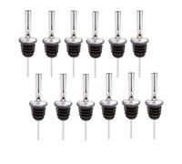 Chabrias Bottle Pourers for Spirits, 12Pcs Fast Freeflow Spirit Jet Pourer Stainless Steel - Premium Liquor Pour Spout for Effortless Pouring for Olive Oil Coffee Syrup Vinegar Bottles
