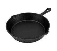 Chabrias Ltd 10"/25cm Round Pre-Seasoned Cast Iron Skillet Frying Pans Non Stick Cookware for Indoor & Outdoor Use - Works on Grill, Oven, Stovetop & Induction