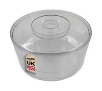 Chabrias Ltd 10 Litre Clear Plastic Ice Bucket With Lid & Removable Draining Liner Clear