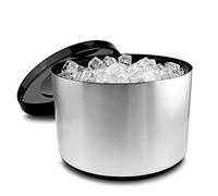 Chabrias Ltd 10 Litre Ice Bucket Brushed Aluminium Effect, Ice Cube Bucket, Ice Buckets for Parties, Bar Accessories, Large Ice Bucket, Beer Bucket, Champagne Ice Bucket, Ice Bucket with Lid