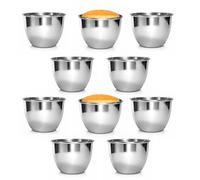 Chabrias Ltd 10 Pack Pudding Moulds, Mini Pudding Basins, Aluminium Baking Cups Nonstick Muffin Tin Dariole Moulds Egg Tart Mould Cups Cupcake Basins for Kitchen DIY Cooking (0.15L)