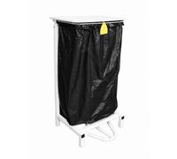 Chabrias Ltd 100L Commercial Pedal Sack Holder Bin, White Metal