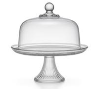 Chabrias Ltd 12" Footed Cake Stand with Dome Lid - Perfect for Afternoon Tea Platter, Cake Storage, and Rotating Display of Cupcakes and Party Platters, Afternoon Tea Stands