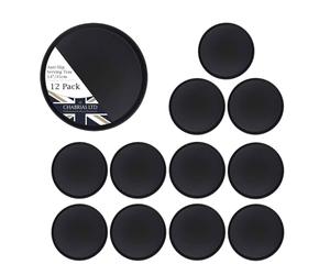 Chabrias Ltd 12 Pack 11"/ 28cm Bar Tray U-Grip Black Anti Slip Non Slip Bar Drinks Food Serving Tray for Parties, Gatherings, Bars, Restaurants, and Home