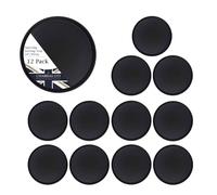 Chabrias Ltd 12 Pack 16"/ 40cm Bar Tray U-Grip Black Anti Slip Non Slip Bar Drinks Food Serving Tray for Parties, Gatherings, Bars, Restaurants, and Home