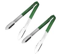 Chabrias Ltd 12" Utility Kitchen Tongs Cooking Tongs Stainless Steel Colour Coded Serving Tongs (Green, 2 Pack)