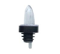 Chabrias Ltd 12 x Free flow Spirit Bar Pourer medium flow, clear, with collar Made in England