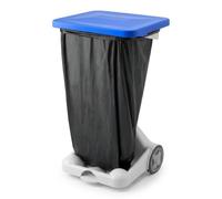 Chabrias Ltd 120L Wheeled Pedal Sack Holder Bin, Blue Paper Recycling | Blue Paper Recycling lid, 120L capacity, hands-free pedal, two wheels, reinforced frame, H93.5 x W56 x D52cm