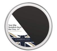Chabrias Ltd 14" Stainless Steel Non-Slip Bar Tray, Bar Accessories, Pubs, Garden Bar