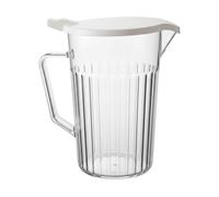Chabrias Ltd 1400ml Polycarbonate Plastic Jug with Leakproof White Lid Virtually Unbreakable - BPA Free Large Water Jug & Drink Pitcher for Home or Bedside Use, Warm & Cold Safe - UK Made - 1400ml