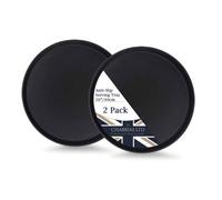 Chabrias Ltd 16"/40Cm 2 Pack Round Bar Tray Black U-Grip Black Anti Slip Non Slip Serving Tray