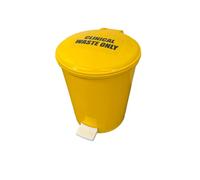 Chabrias Ltd 20 Litre Yellow Medical Clinical Waste Bin, With Removable Liner, Recycling, Commercial, School, Utility Waste, Trash Pedal Bin, Tattoo Parlour, Aesthetics, Veterinary Bin (1, 20 Litre)