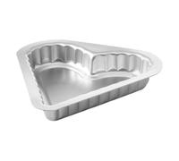 Chabrias Ltd 20cm Heart Flan Tin - Professional Silver Aluminium Bakeware, UK-Made, Ideal for Cakes, Tarts, Desserts, Durable, Lightweight, Even Heat Distribution, Easy Clean, Warp-Resistant
