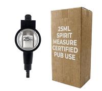 Chabrias Ltd 25ml Spirit Optic Measure Government Stamped Black | UK made and assembled durable plastic with push up non drip action for pubs clubs hotels and home bars bracket not included