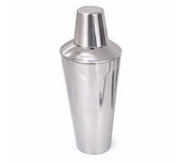 Chabrias Ltd 3-Piece Stainless Steel Cocktail Shaker 795ml (28oz) with Built-in Strainer - Cobbler Martini Mixer for Home Bar - Dishwasher Safe, Leak-Resistant Lid, Silver