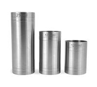 Chabrias Ltd 3 Set 125Ml, 175Ml, 250M Premium Stainless Steel Silver Wine Thimble Measure