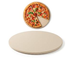 Chabrias Ltd 33cm Round Pizza Stone for Oven & BBQ Grill - Cordierite Baking Stone for Pizza, Naan & Flatbreads, Heavy Duty 10mm Thick, Thermal Shock Resistant, Crispy Stone Baked Results