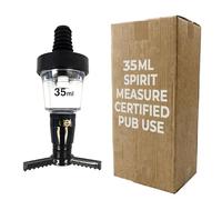 Chabrias Ltd 35ml Black Spirit Optic Measure, CE Government Stamped UK Made, Professional Wall Mounted Drinks Dispenser for Pubs, Bars, Licensed & Hospitality Use, Wall Bracket Not Included
