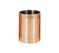 Chabrias Ltd 35ml Copper Premium Stainless Steel Copper Thimble Measure Barware Professional Spirit Measuring Cups, Home Bars, Cocktail Stations & Bartenders, Government Stamped