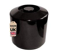 Chabrias Ltd 4 Litre Black Round Plastic Ice Bucket With Lid Double Walled Insulation