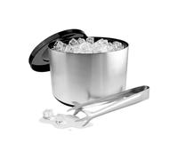 Chabrias Ltd 4 Litre Ice Bucket with Lid and Ice Tongs | Round & Double Walled Insulation | Perfect for Home Bars, Pubs, Restaurants, BBQs and Picnics