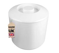 Chabrias Ltd 4 Litre White Round Plastic Ice Bucket With Lid Double Walled Insulation