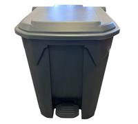 Chabrias Ltd 4 Pack 50 Litre Grey Step-On Waste Bin for Kitchen, Office, Medical, Clinical - Recycling Trash Can for Indoor/Outdoor, Home & Commercial Waste Disposal