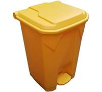 Chabrias Ltd 4 Pack 80L Clinical Waste Pedal Bin - Extra Large Yellow Bin for Hospitals, Commercial Kitchens & Schools - Durable Polypropylene, Hands-Free Lid, Odour Control, High-Capacity Design