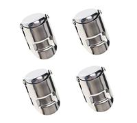 Chabrias Ltd 4 Pack Champagne Stopper Stainless Steel Vacuum Sealed Wine & Sparkling Bottle Closure Sealer - Durable Reusable Silver