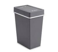 Chabrias Ltd 40L Slim Swing Top Bin with Lid, Dark Grey Office Waste Bin
