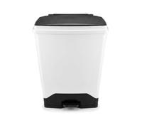 Chabrias Ltd 42 Litre Black Lid Fully Plastic Fire Retardant Sack Holder, Hospital, School, General Waste, Domestic Waste, Soft Closing Sack Holder