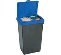 Chabrias Ltd 47 Litre Dry Winter Salt Storage Bin - Plastic Box Container with Blue Scoop & Lid - Weatherproof Grit, Rock Salt & De-Icer Storage