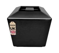 Chabrias Ltd 5 Litre Black Square Plastic Ice Bucket With Lid Double Walled Insulation