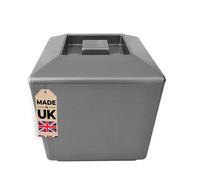 Chabrias Ltd 5 Litre Silver Square Plastic Ice Bucket With Lid Double Walled Insulation