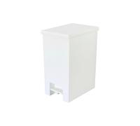 Chabrias Ltd 5 Litre Step Bin with Lid - Modern White Pedal Trash Can for Home, Bathroom, Kitchen, or Office