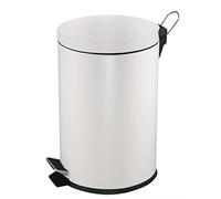 Chabrias Ltd 5 litres Steel Pedal Bin White, 41 x 31 x 62 cm