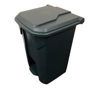 Chabrias Ltd 50 Litre Grey Step-On Waste Bin for Kitchen, Office, Medical, Clinical - Recycling Trash Can for Indoor/Outdoor, Home & Commercial Waste Disposal