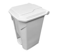 Chabrias Ltd 50 Litre White Step-On Waste Bin for Kitchen, Office, Medical, Clinical - Recycling Trash Can for Indoor/Outdoor, Home & Commercial Waste Disposal