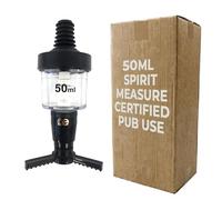Chabrias Ltd 50ml Black Spirit Optic Measure, CE Government Stamped UK Made, Professional Wall Mounted Drinks Dispenser for Pubs, Bars, Licensed & Hospitality Use, Wall Bracket Not Included