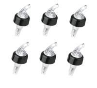 Chabrias Ltd 6 Pack 25 ml Clear Measured Liquor Bottle Pourers UK Made - Quick Shot Spouts for Spirits, Wine, Cocktails, Bar Spirit Pourer