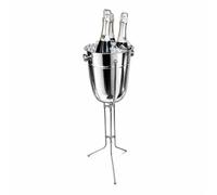 Chabrias Ltd 7.5L Stainless Steel Champagne Bucket with Folding Stand, Wine & Champagne Cooler, Large Ice Bucket for Parties, Beer & Drinks Chiller for Home, Bar, Events