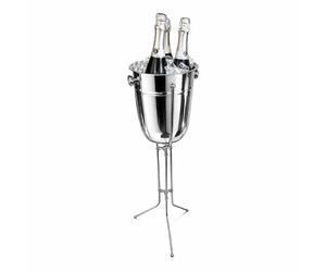 Chabrias Ltd 7.5L Stainless Steel Champagne Bucket with Folding Stand, Wine & Champagne Cooler, Large Ice Bucket for Parties, Beer & Drinks Chiller for Home, Bar, Events