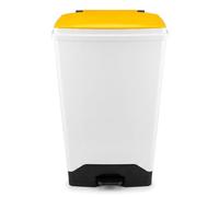 Chabrias Ltd 70L Clinical Waste Bin Sack Holder - NHS Compliant - Fire Retardant Healthcare Bin with Pedal & Soft Close Lid - Colour-Coded Waste Segregation - Hospital, Care Home & School Use, Yellow